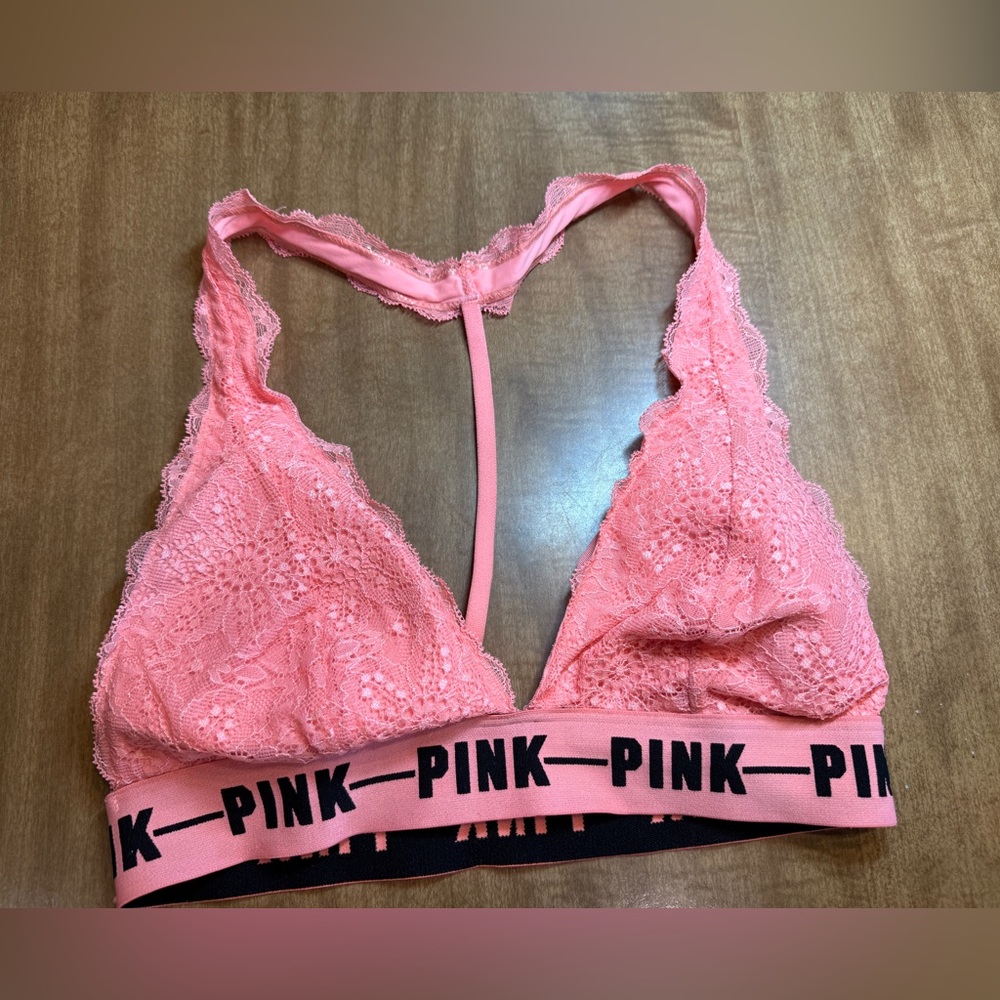 Coral Lace Bralette by PINK Victoria's Secret